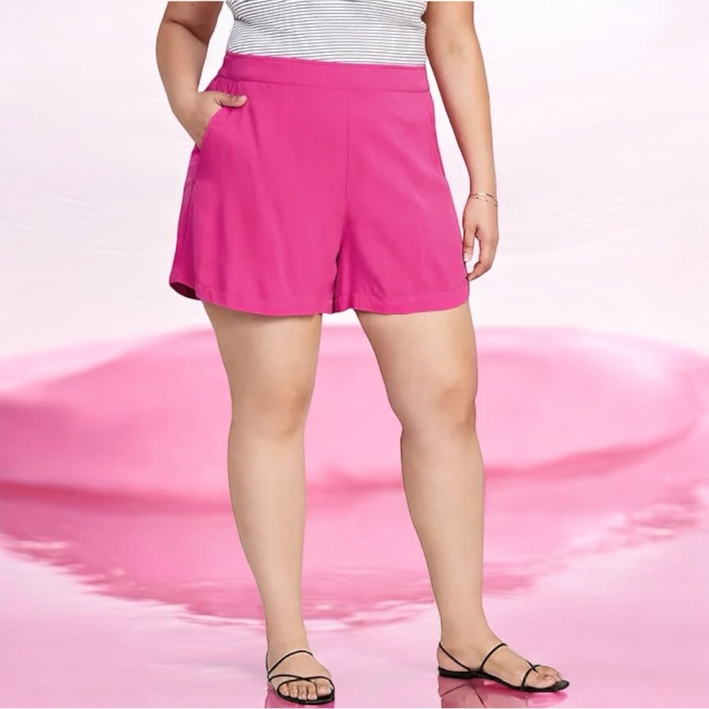 Old Navy High-Waisted PLAYA Shorts - 4” Inseam - Dragonfruit Pink 2X NEW